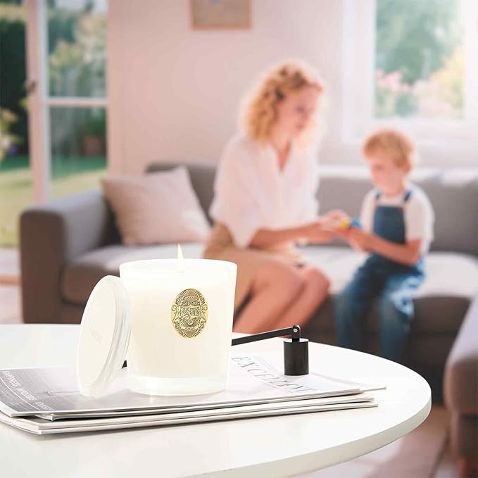 M&SENSE Natural Soy Candle | Creamy Vanilla Pie & White | 9.2 oz, 50H Burn Time | Luxury Scented Candle for Relaxation, Gifting, Home Décor | Ideal for Bedroom, Office, Party Ambiance