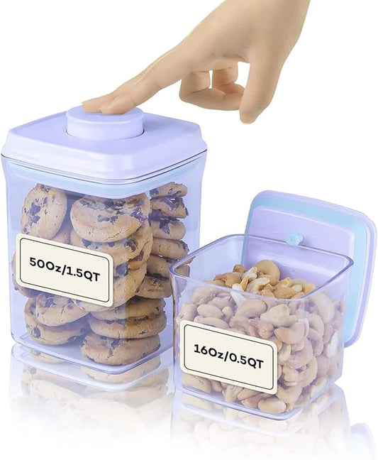 Bop Top | Airtight Meal Prep Containers with Lids | Food Storage Container Sets | Snack and Overnight Oats Fridge Organizer | Pantry and Kitchen Organization