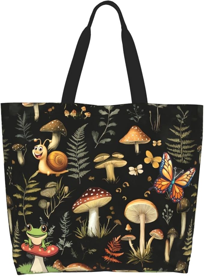 Tote Bag Shoulder Bags for Women Grocery Shopping Bag Reusable Bags Boho-Red Paisley 1