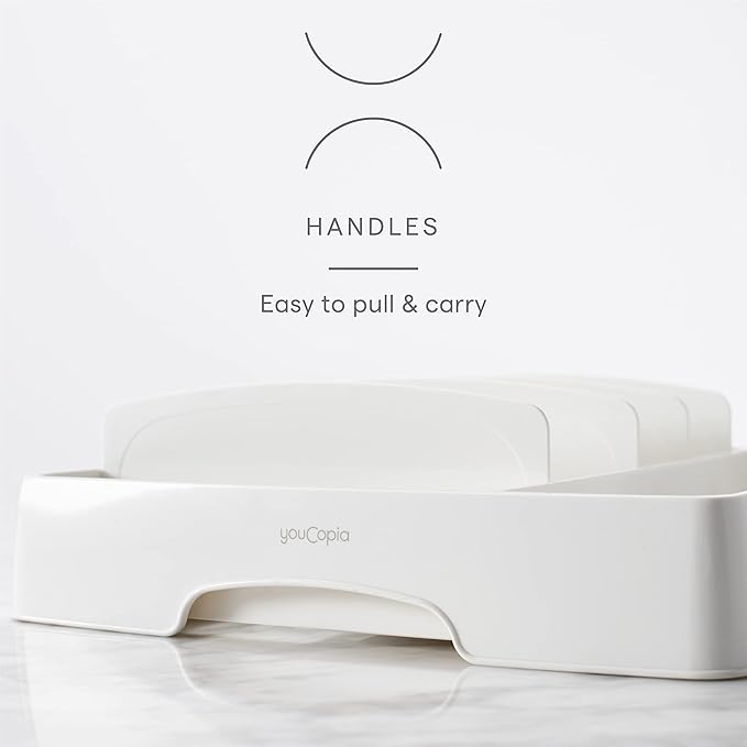 YouCopia StoraLid Adjustable Food Container Lid Organizer for Kitchen Cabinet Storage, Medium Classic Edition