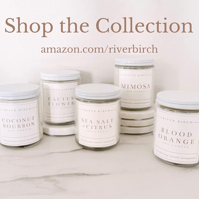 River Birch Candles Blood Orange Scented Candle | Premium, All-Natural, Non-Toxic, Soy Candles | 8.5oz 40 Hr Burn Time | Cozy Relaxing Gifts for Home