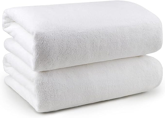 Orighty Bath Towels Pack of 2(27’’ x 54’’) - Soft Feel White Bath Towel, Highly Absorbent Bathroom Towels for Body, Quick Drying, Towel for Sport, Yoga, SPA, Fitness