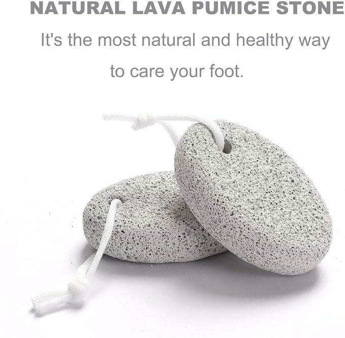 Natural Foot Pumice Stone for Feet, Borogo 5-Pack Lava Pedicure Tools Hard Skin Callus Remover for Feet and Hands - Natural Foot File Exfoliation to Remove Dead Skin, Heels, Elbows, Hands