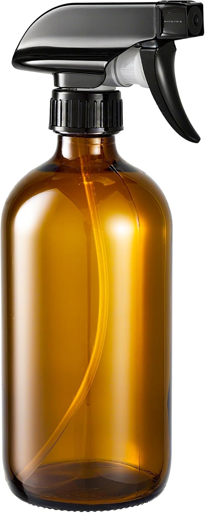 Supercenter Glass Spray Bottles, Amber Glass Spray Bottles, 16oz, Adjustable Nozzle for Stream and Spray, Reusable, for Essential Oils, Cleaning Products, Detergents(1ps)