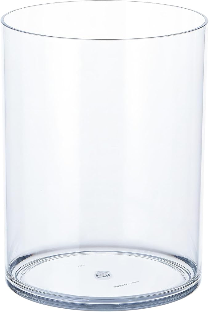 Clear Acrylic Flower Vase Centerpiece，Acrylic Cylinder Vase Decorative Wide Mouth for Flower, Plastic Flower Vases for Home，Office，Wedding Party,5.9x7.9in