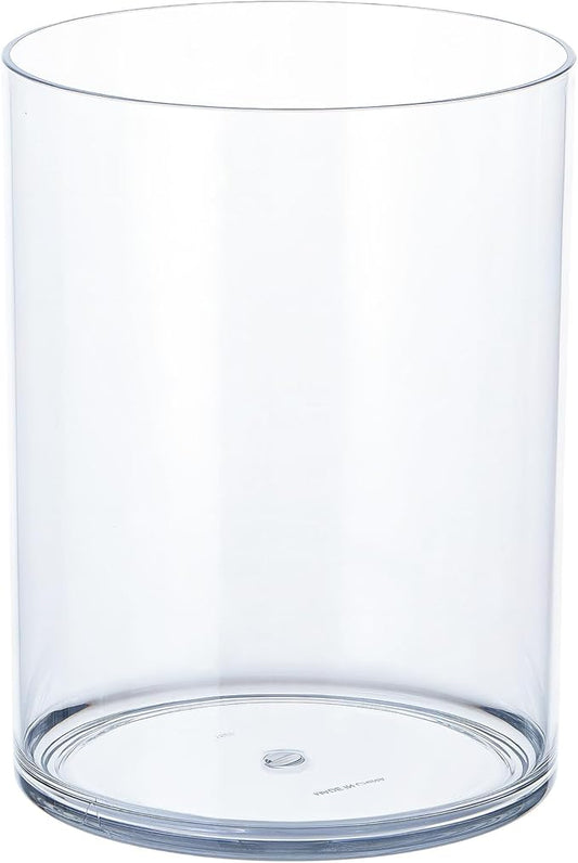 Clear Acrylic Flower Vase Centerpiece，Acrylic Cylinder Vase Decorative Wide Mouth for Flower, Plastic Flower Vases for Home，Office，Wedding Party,5.9x7.9in