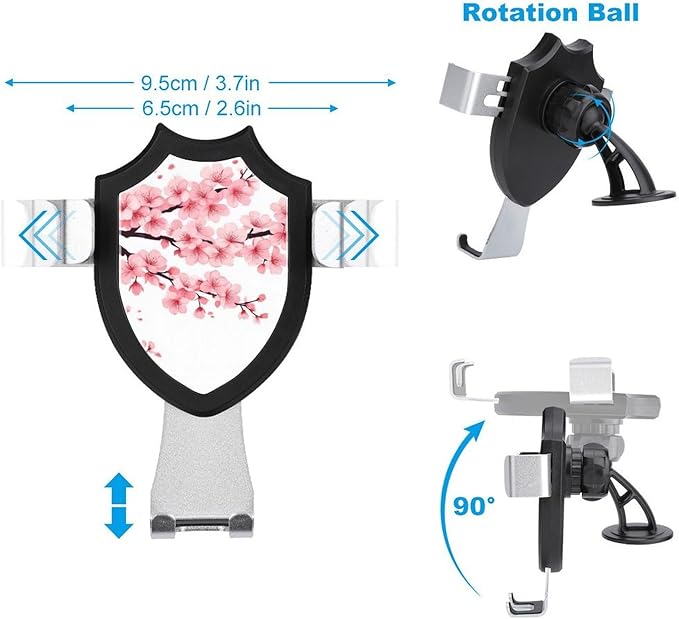 Fashion Phone Holders Universal Hands Free Automobile Cell Phone Holder Branch of A Flourishing Tree Cherry Flowers Blossoms Spring Theme Art