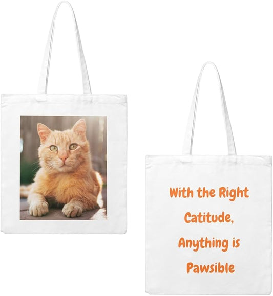 Custom Canvas Tote Bag Double-Sided Personalized with Logo/Text,Customized Bags for Women
