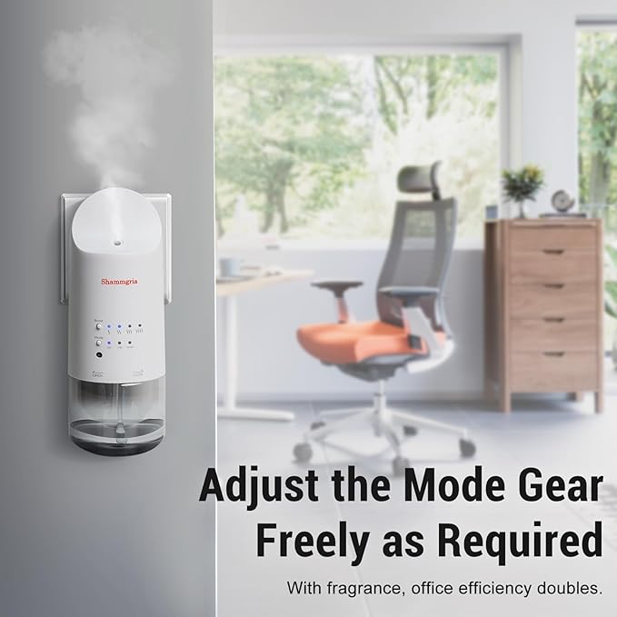 2025 Plug-in Essential Oil Diffuser – Waterless Scent Diffuser, Smart Wall Diffuser for Home, Office, & Spa, Covers Up to 500 Sq. Ft., 160ML Capacity, Portable Aromatherapy Aroma Diffuser, White