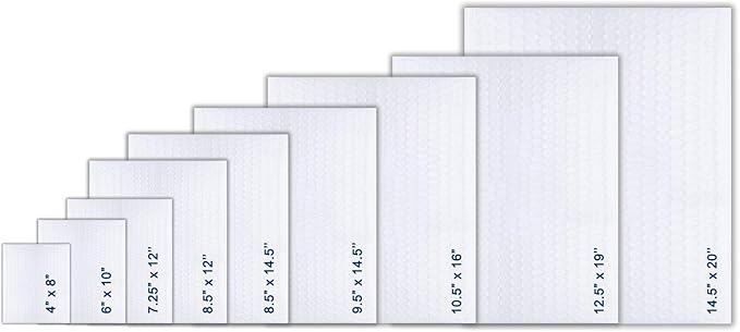 6x10" Poly Bubble Mailer Self Seal Bubble Shipping Envelopes 2.5 Mil 250 Pack