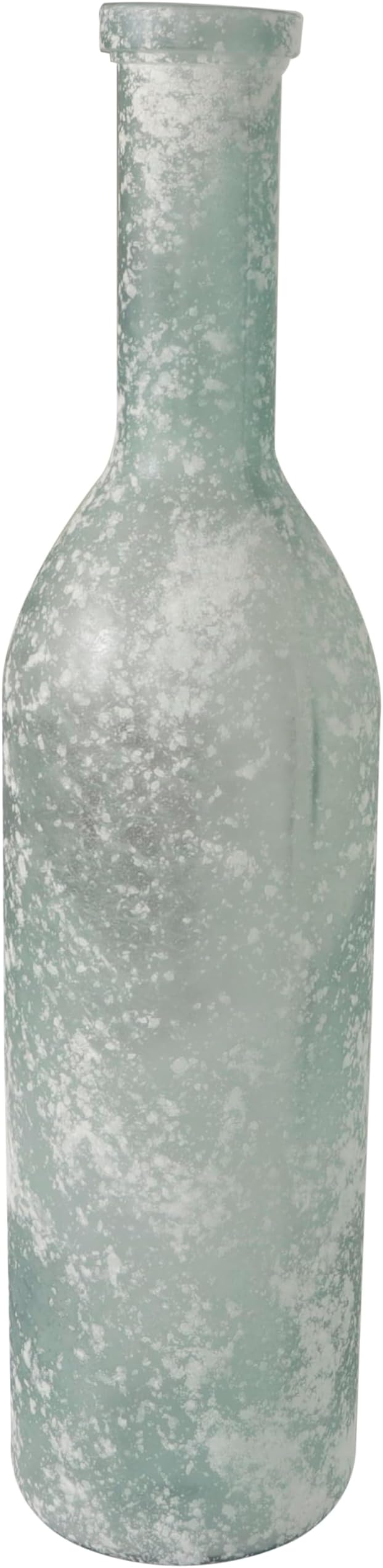 Deco 79 Recycled Glass Handmade Decorative Vase Frosted Spanish Bottle Centerpiece Vase, Flower Vase for Home Decoration 7" x 7" x 29", Clear