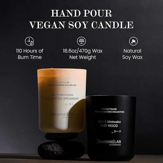 M&SENSE Natural Soy Candle| Fruit Nectar | 5.3 oz | Minimalist Scented Candle for Relaxation, Gifting, Home Décor | for Bedroom, Office, Party Small