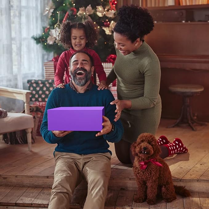 Purple Gift Box 12" x 6" x 4" with Magnetic Closure Lid Gifts Boxe for Presents,Bridesmaid Gifts Boxes,Cute Box,Birthday Gift Boxe,Luxury for Gifts Packaging, Magnetic Gift Boxes for Wrapping Gifts (Purple)