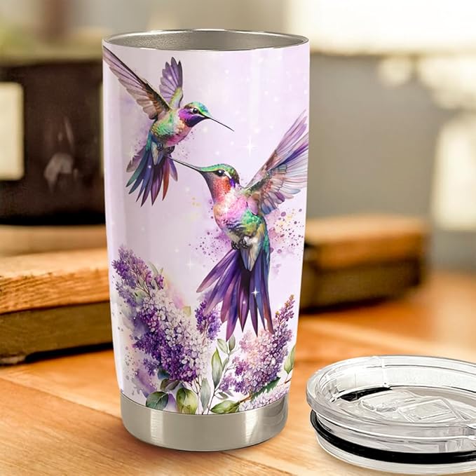 Hummingbird Tumbler 20oz Stainless Steel Insulated Travel Mug Cup for Women Girls Grandma Mom Hummingbird Gifts for Birthday Christmas Mothers Day