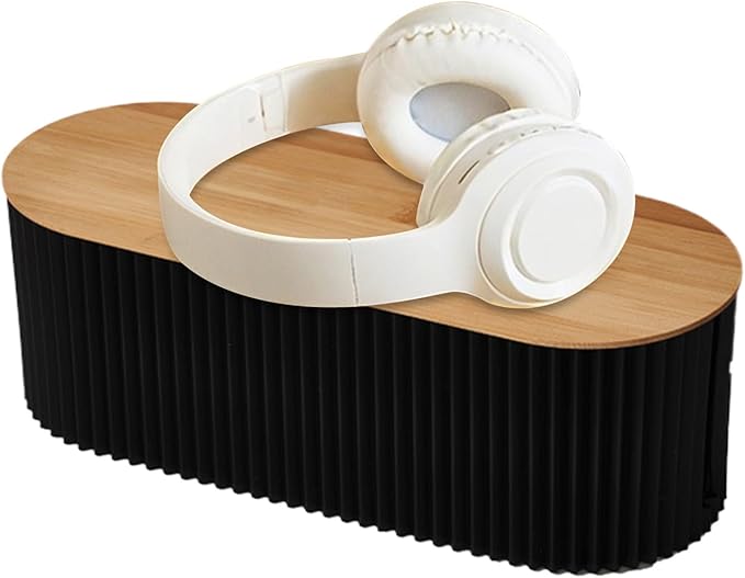 Cable Management Box, Safe Cord Organizer for Desk, Wire Storage Box with Extension Hiders, Tidy Desktop Solution, Cable Holder for Study Room, Living Room, Bedroom, Offices