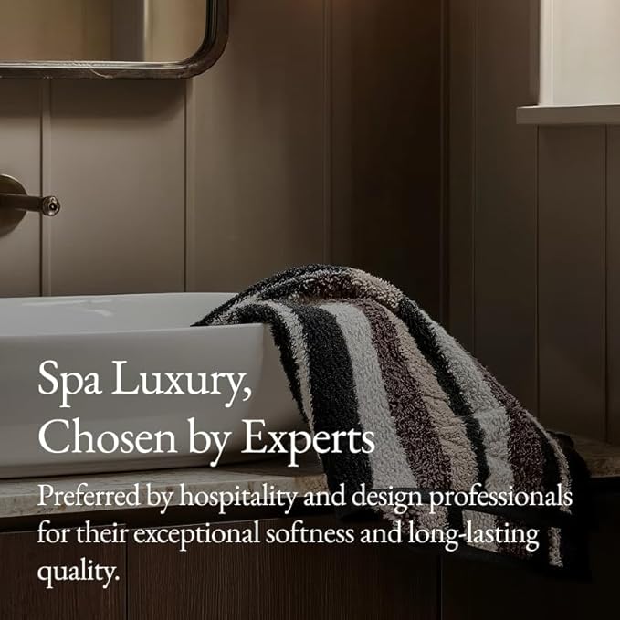 Italic Ultraplush 100% Australian Cotton Towels - Set of 2 Luxury Bath Towels, Quick Dry Plush and Absorbent, Heavy Duty Large Bath Towels, 800GSM for Bathroom & Spa (Stripe Multi-Color)