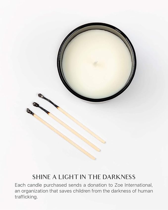 Benevolence LA Bergamot & Jasmine Christmas Scented Candles | Soy Candles, Black Candle for Home | Holiday Candle Gifts for Women and Men | Home Fragrance | Aromatherapy | 8oz, 45 Hour Burn