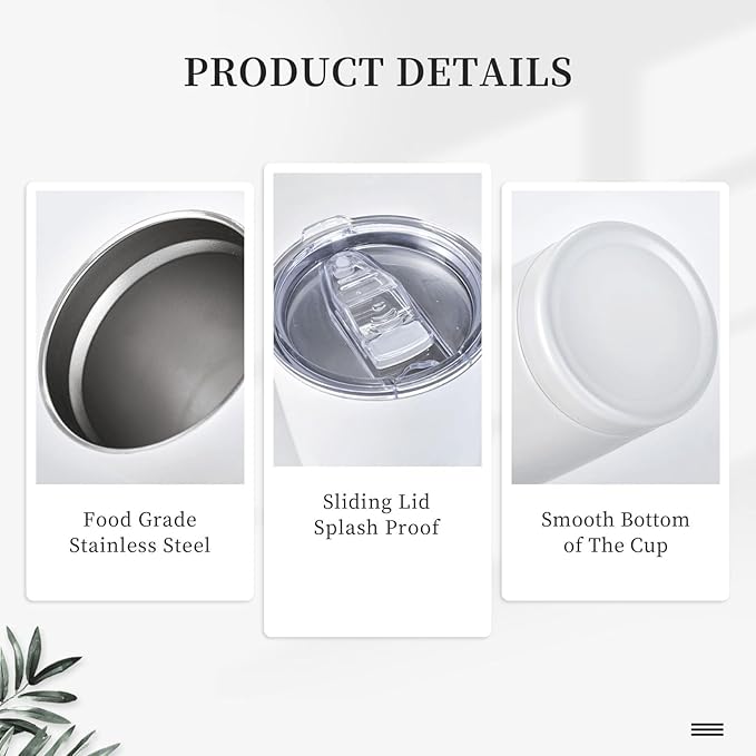 Gray flower Tumbler,Flowers 20oz Stainless Steel Insulated Travel Tumblers,Travel Coffee Mug with Lid and Straw Water Bottle Drink Tumbler Cups Gifts for Women Men Lovers