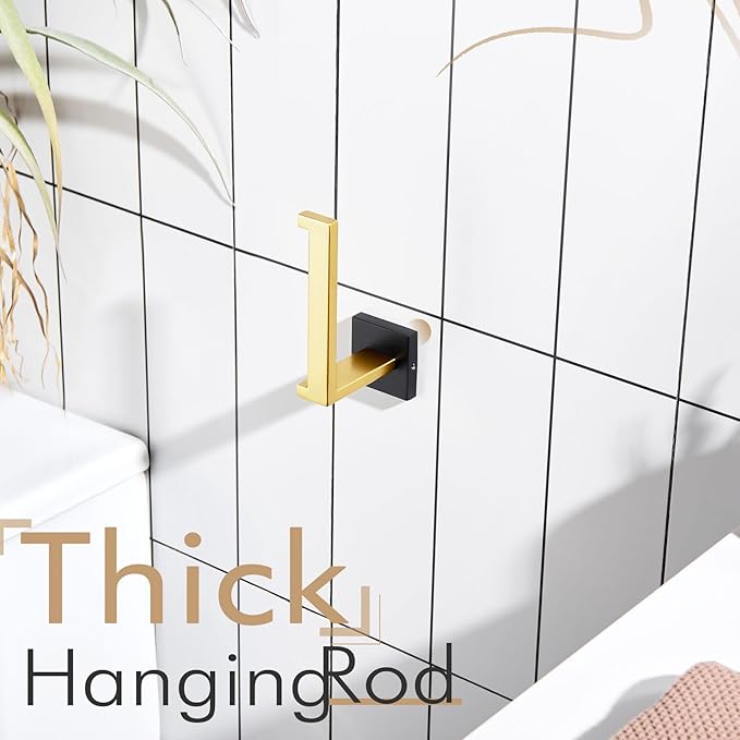 KOKOSIRI Toilet Paper Holders Wall Mounted Toilet Roll Holder for Bathrooms Hardware Washroom T-304 Stainless Steel, Matte Black and Gold B2003GDK