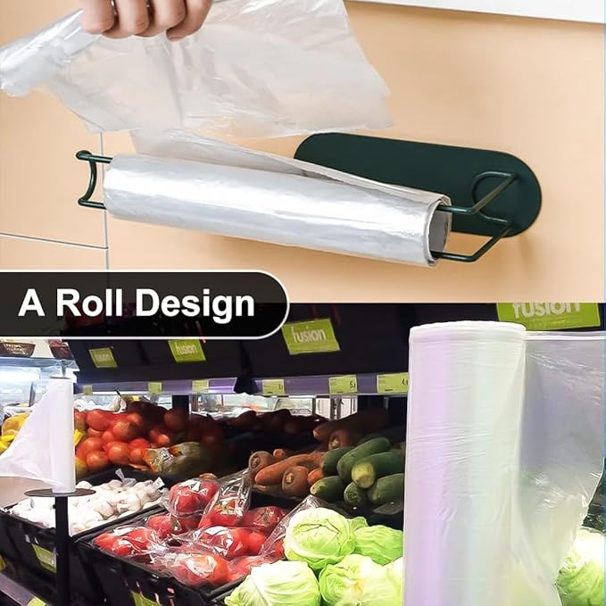12" x 16" Plastic Produce Bags Roll, Fresh-Keeping Disposable Food Storage, Clear Plastic Bags for Food, Bread, Refrigerator Storage, Kitchen, Supermarket, 1400 (4 rolls x350)
