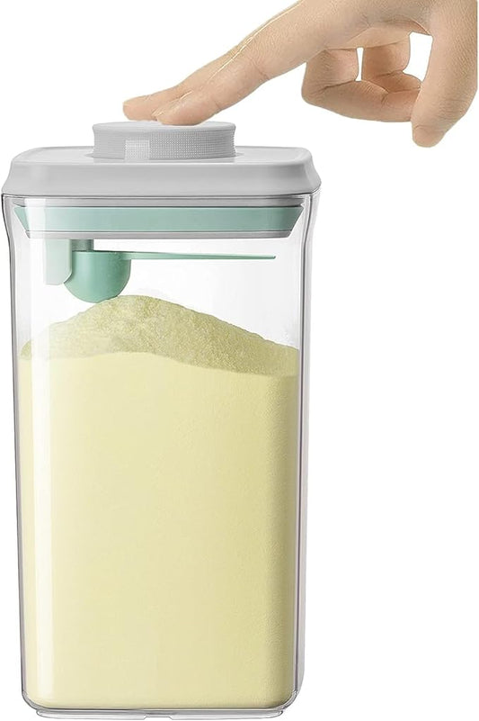 Airtight Food Storage Container Pop Containers With Lids, Bpa Free for Spaghetti Cereal Flour Rice Kitchen Organizer (square 2000ml / 2.0qt)