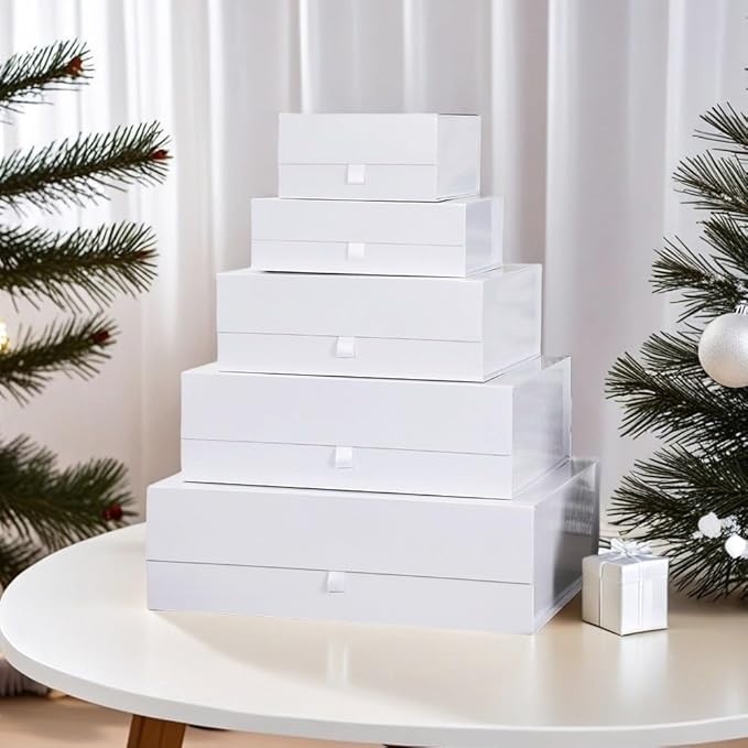 Extra Large White Gift Box 3 Pack 16.5x14x5.5 Inches,Gift Boxs for Presents with Lid Magnetic Closure Collapsible,Bridesmaid Proposal Box,Birthday, Christmas,for Clothes and Large Gifts