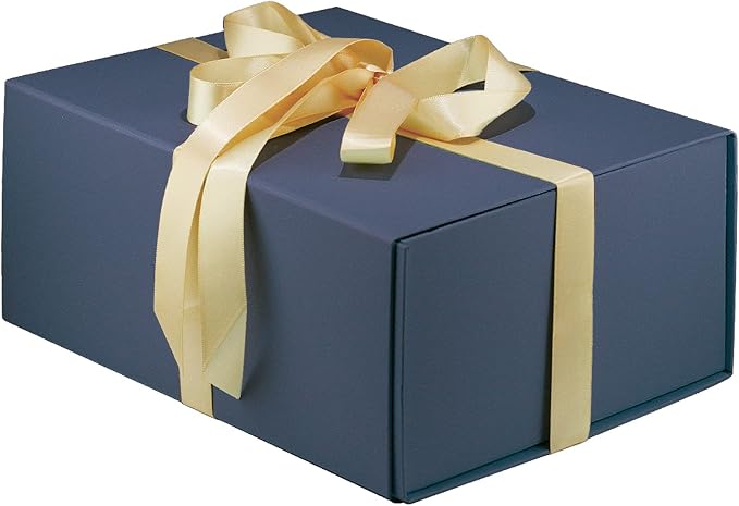 MOYEUPAC Blue Gift Box,9" X 7" X 4" Gift Box with Lids for Presents Magnetic Closure Gift Packaging for Birthday,Christmas, Halloween and Various Holidays (Gentleman Blue)