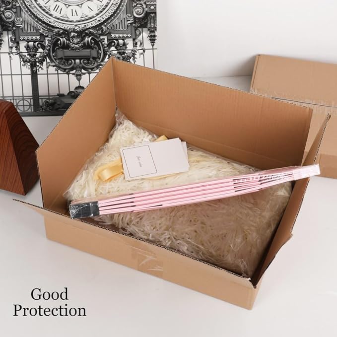 BoxSkivra Small Gift Boxes with Lids 5 Pack 6X6X3 Inch Pink Gift Box with Ribbon Foldable Gift Boxes for Presents、Bridesmaid Proposal Box、Wedding Gifts、Shredded Paper Filler & Cards