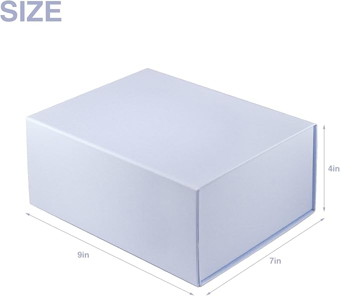 MOYEUPAC Purple Gift Box,9" X 7" X 4" with Lids for Presents Magnetic Closure Gift Packaging for Christmas, Halloween, Birthday and Various Holidays