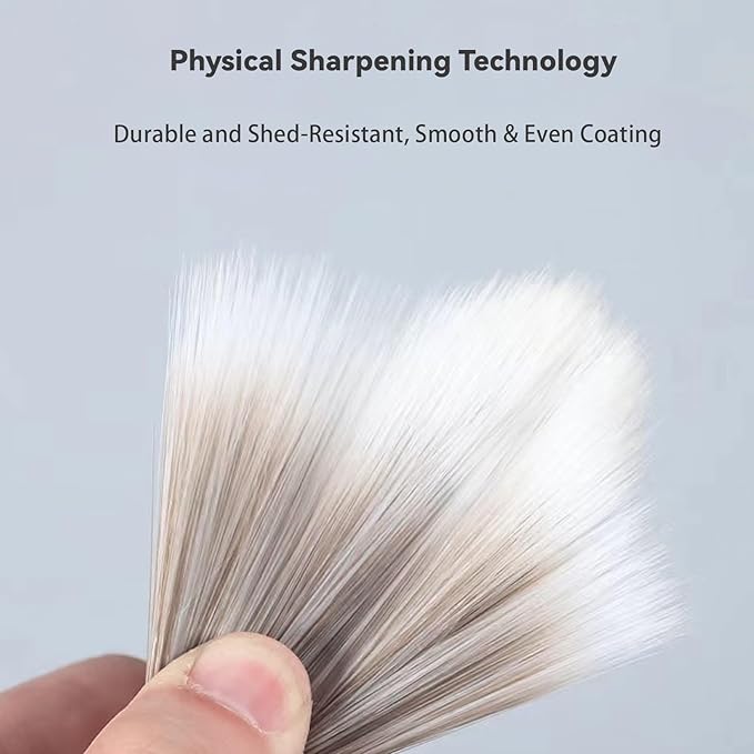 King Origin 6 Pcs Paint Brushes, 1 Inch Angled Paint Brush - Wood Handle, Thick & Dense Bristles for Smooth Finish, Small Paint Brush for Painting Walls, Trim, Art & Craft