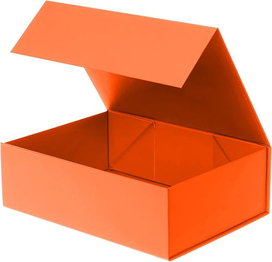 Rsgift Orange Graduation Gift Boxes, 11x7.8x3.5 Inches, with Lids, Perfect for Valentines Day, Birthdays & Presents