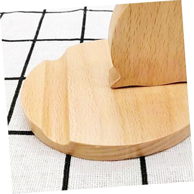 Wooden Desktop Phone Holder Cartoon Mouse Design Portable Stand for Smartphones Tablets Sturdy Ergonomic Viewing for Office Kitchen Nightstand