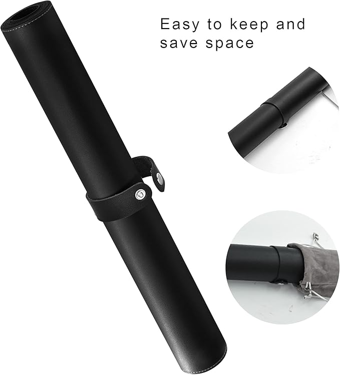 CENNBIE Leather Desk Mat, 66.9" x 23.6" Extra Large Desk Pad Blotter Protector, Extended Non-Slip Mouse Pad, Waterproof PU Leather Desk Mat on top of desks Large for Office and Home (Black)