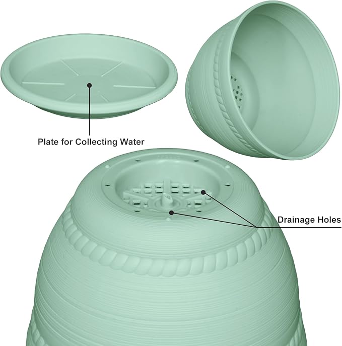 Macrame Plant Hanger with Pot, 3 Set Hanging Planters for Indoor Plants, Handmade Cotton Rope Boho Home Decor, Idea Gift for Anyone, Includes Plant Holders, Pots, Plates and Hooks (Mixed Color-1)