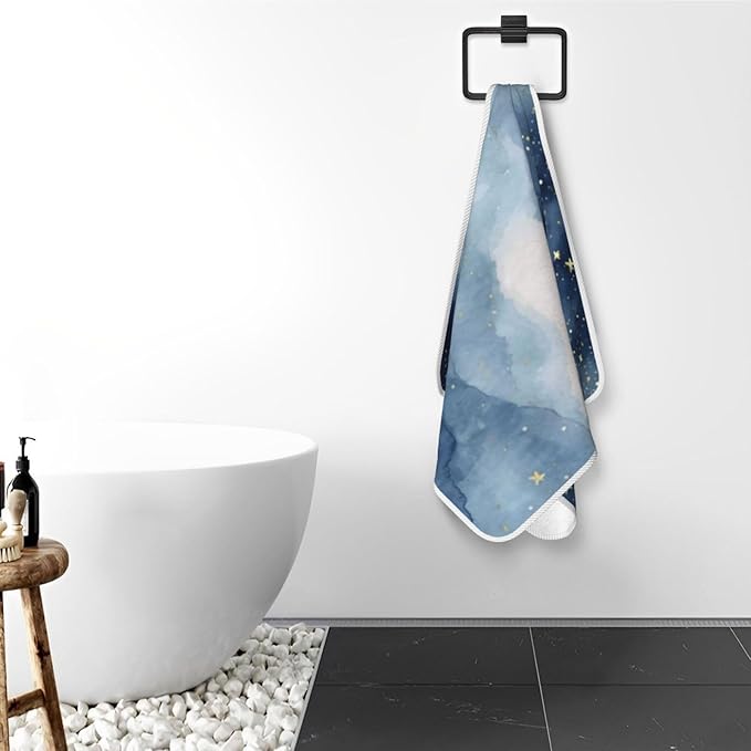 Night Sky Quick Dry Microfiber Towel, Ultra Absorbent & Soft Coral Fleece Bath Towels for Body, Hair, Gym, Yoga, Spa & Travel - Lightweight & Fast Drying Multipurpose Towel (27"X55"