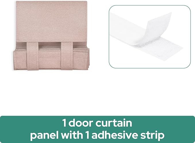 HOMEIDEAS 100% Linen Blackout Sidelight Curtains for Front Door, Side Door Window Curtains, Small Window,Thermal Insulated Covering, 1 Panel, W12 X L68 Inch, Blush Pink