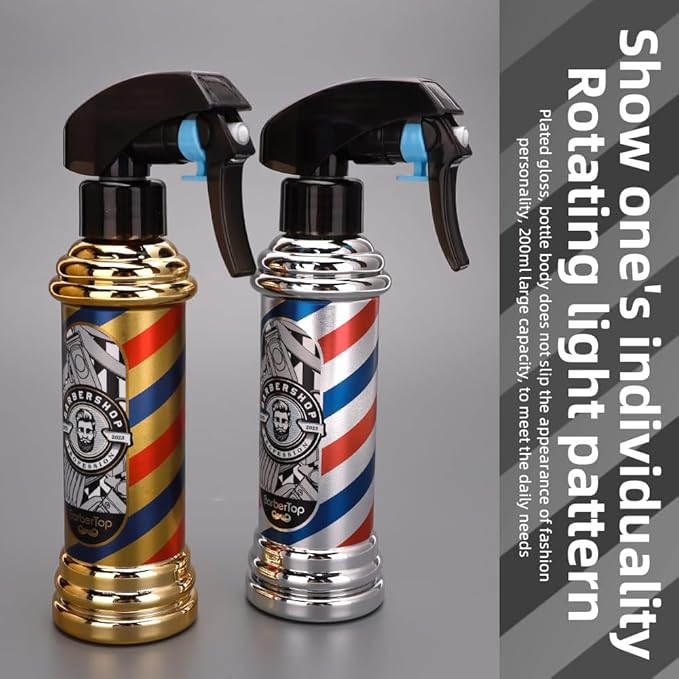 Barber Spray Bottle, Barber Stylist Fine Mist Sprayer, Refillable Container & Spray Bottle for Hairdressing, Cleaning, Plants 6.76 ounce(Purple)