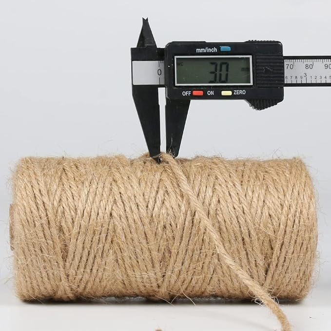 10Pack 3mm Natural Jute Twine String 3280 Feet Long Twine String for Crafting Gardening Gift Wrapping Macrame DIY Home Decor (Brown-328Feet/Roll)