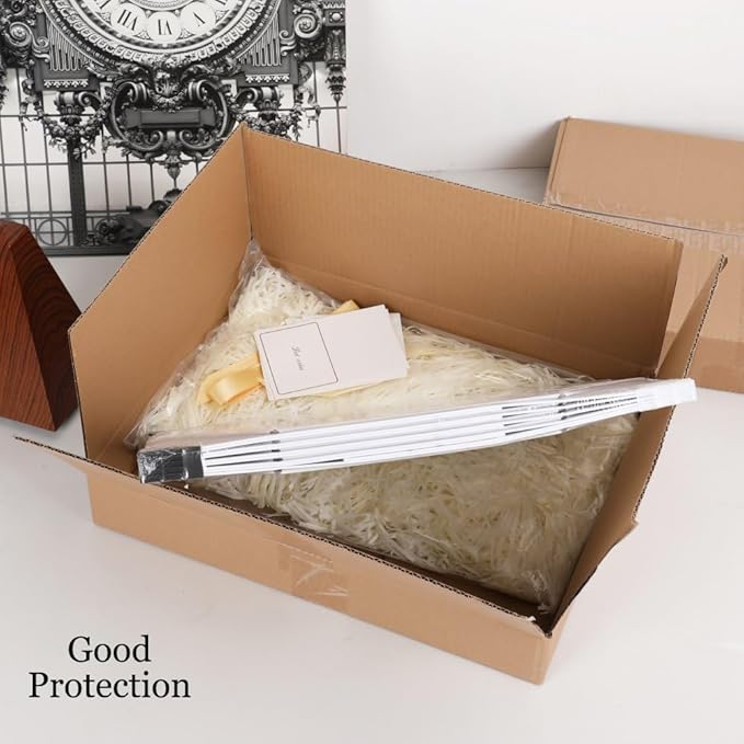 Large Gift Boxes with Lids 5 Pack 13X11X5.3 Inch Large White Gift Box with Ribbon Foldable Gift Boxes for Presents、Anniversary Gifts、Bridesmaid Proposal Box Shredded Paper for Gift Box with Cards