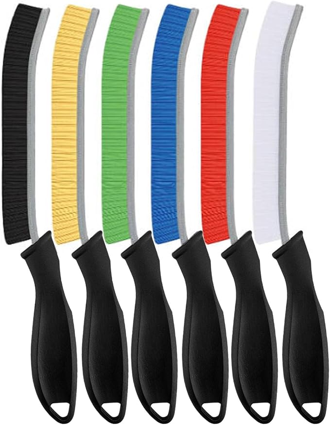 SXhyf Cleaning Brush - Hard Bristle Crevice Cleaning Brush, Multifunctional Gap Scrub Brush, Home Essentials, Bathroom Cleaner Tools for Household Use, Kitchen, Window, Faucet(S1110SE) (6, Multicolor)