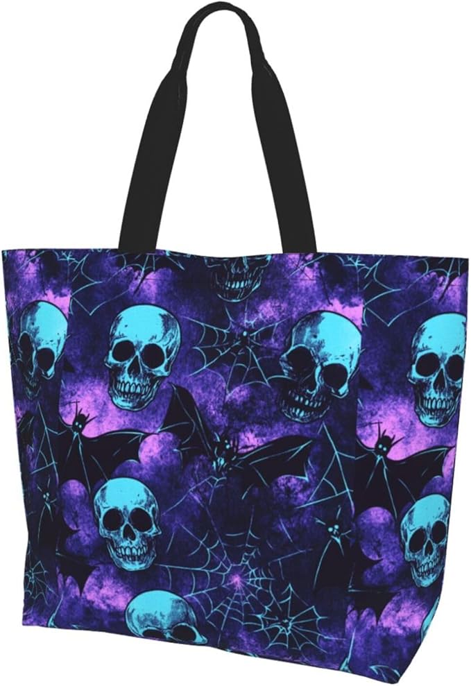 Tote Bag Shoulder Bags for Women Grocery Shopping Bag Reusable Bags Boho-Red Paisley 1