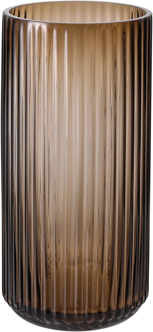 BUICCE Hand Blown Glass Flower Vase for Farmhouse Decor,Round Vintage Foding Bottles for Kitchen Dining Table Cafe Home Shelf Wedding Centerpiece.