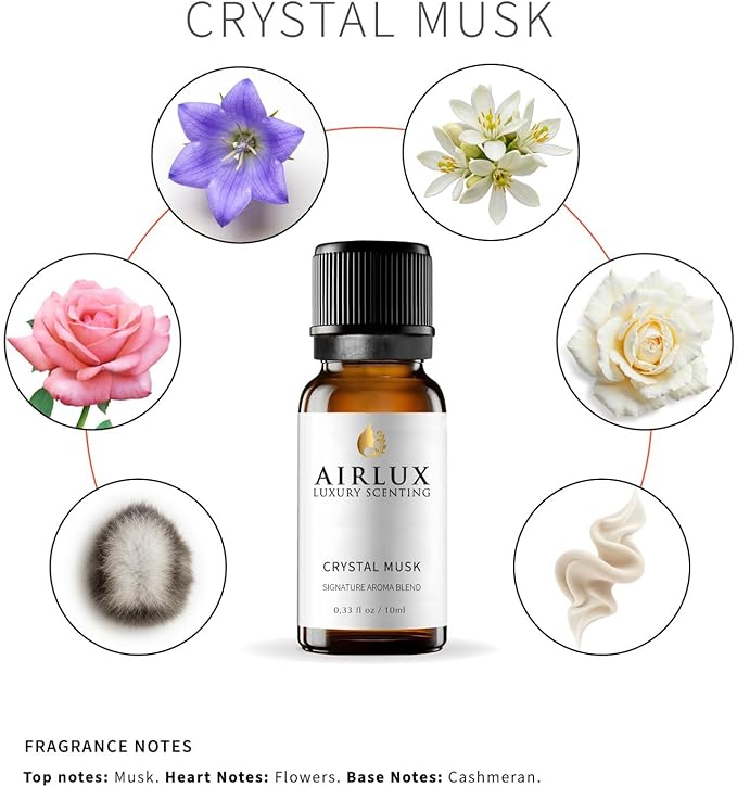 Signature Aroma Oil No. 282 Rose Angels – Champagne, Litchi, Red Berries – Aroma Oil for Cold Air & Waterless Diffusers and DIY Crafts – 10 mL, 0.34 fl oz Glass Bottle