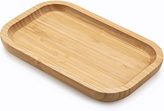 Bamboo Vanity Tray, Bathroom Counter Tray, Toilet Tank Tray, Bathroom Tray for Organizing and Home Decor, 7.9 x 5.1 x 0.8 inch