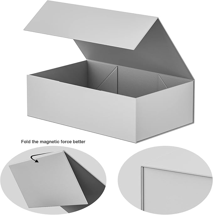 Luxury Large Gift Box 13.8"x9"x4.3" Storage Box Ribbon Magnetic Closure for Luxury Packaging Box for Mother's Day, Birthdays, Bridal Gifts,Weddings