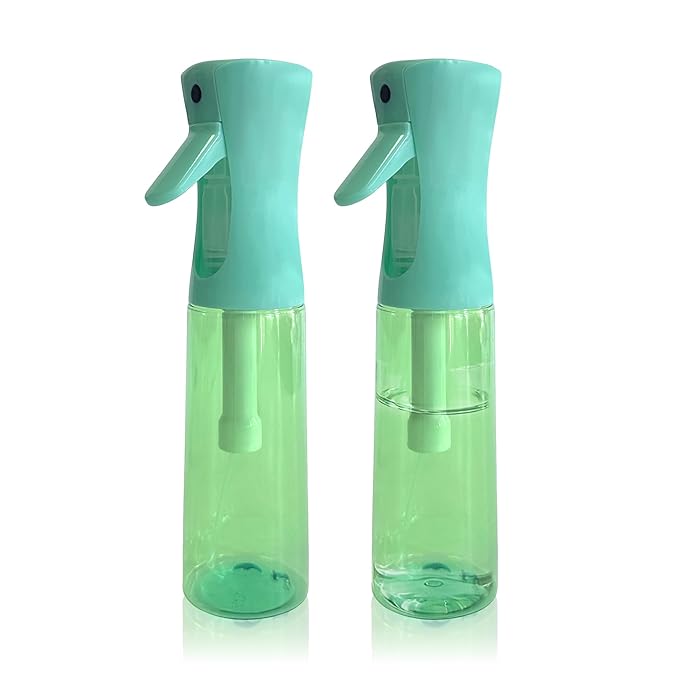 Spray Bottle for Hair Continuous Ultra Fine Mist (300ml) 360° Multi Spray Bottle for Plants, Cleaning, Skin Care Leakproof & Durable 2 Pack
