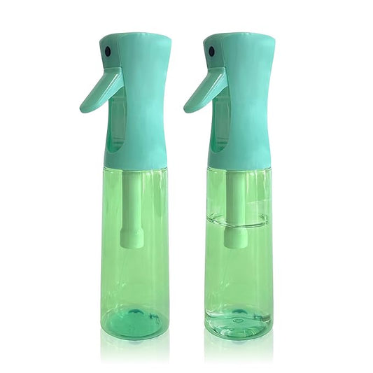 Spray Bottle for Hair Continuous Ultra Fine Mist (300ml) 360° Multi Spray Bottle for Plants, Cleaning, Skin Care Leakproof & Durable 2 Pack