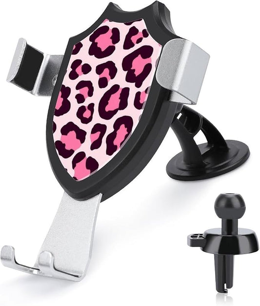 Men's Phone Holders Universal Hands Free Automobile Cell Phone Holder Cheetah Leopard Print Floral Pink