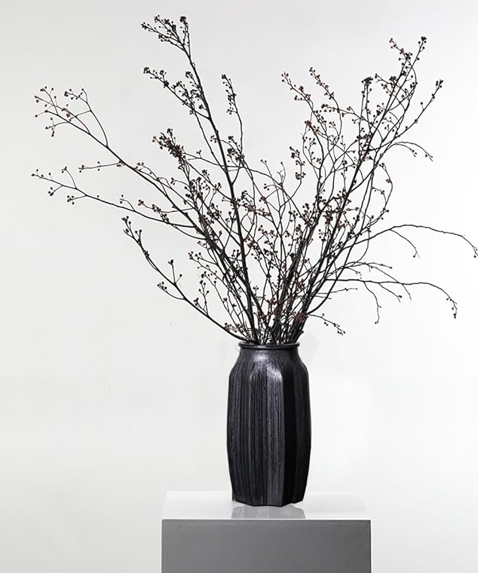 Bronze Retro Vase, 8.7 Inches Elegant Vintage Glass Antique Vase, Rustic European Unique Chic Style for Tabletop, Kitchen, Office, Living Room Decoration