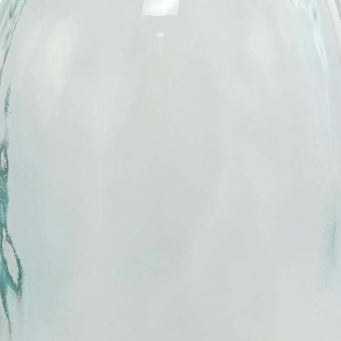 Deco 79 Recycled Glass Handmade Decorative Vase Spanish Bottleneck Centerpiece Vase, Flower Vase for Home Decoration 13" x 13" x 29", Blue